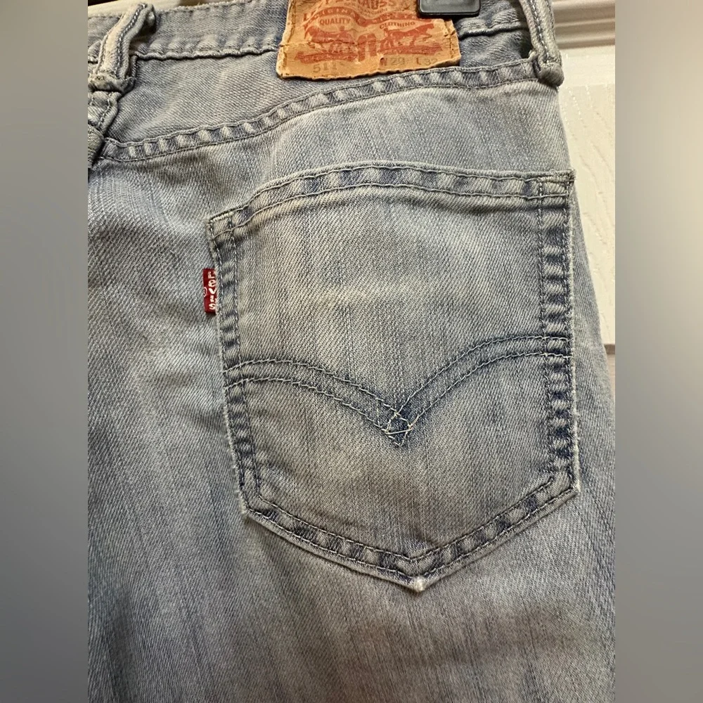 Levi’s Men’s 511 Distressed Blue Jeans 29 X 32